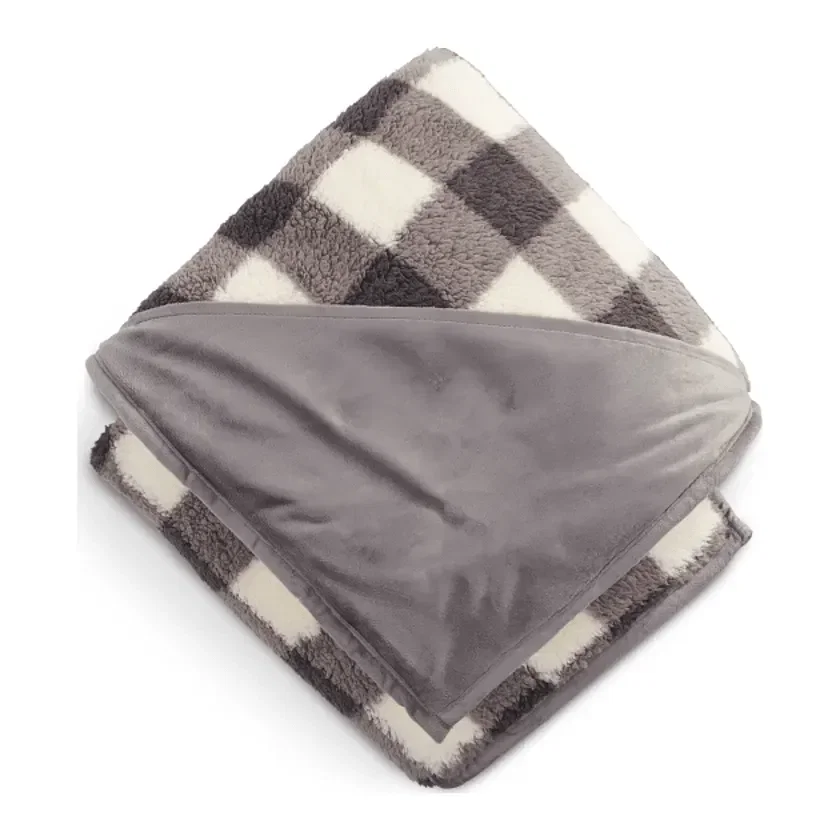 Field & Co.® Double Sided Plaid Sherpa Blanket — view 4