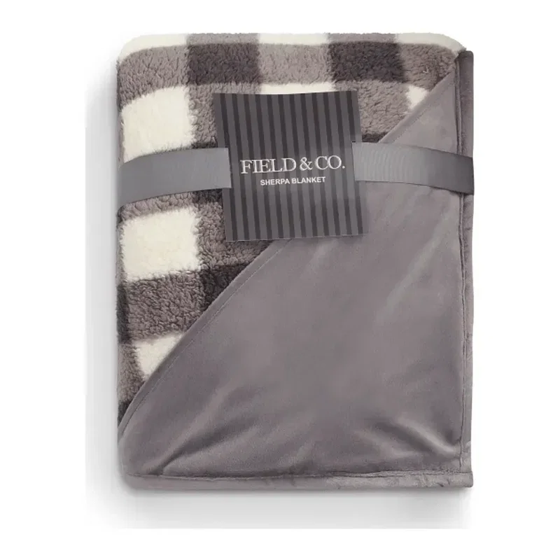 Field & Co.® Double Sided Plaid Sherpa Blanket — view 5