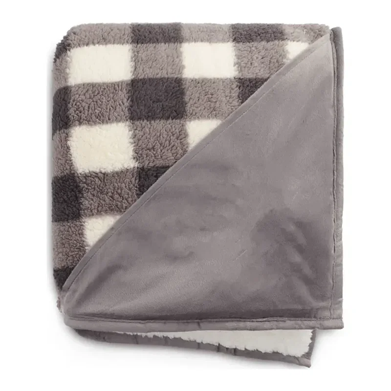 Field & Co.® Double Sided Plaid Sherpa Blanket — view 6