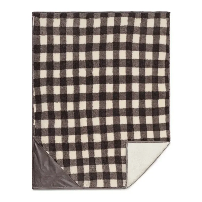 Field & Co.® Double Sided Plaid Sherpa Blanket — view 9