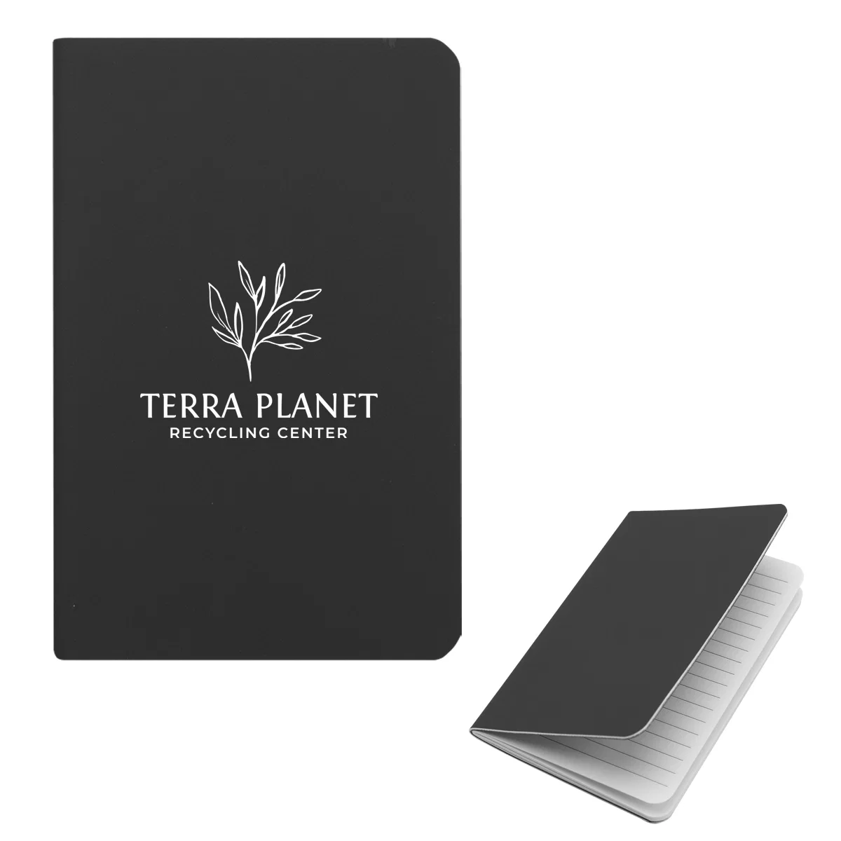 Recycled rPET journal shown closed with a plain unprinted cover