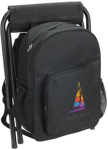 Fieldcrest Folding-Stool Cooler Backpack