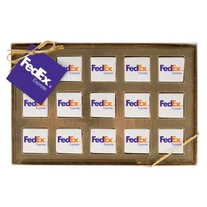 Fifteen Piece Chocolate Foiled Square Box