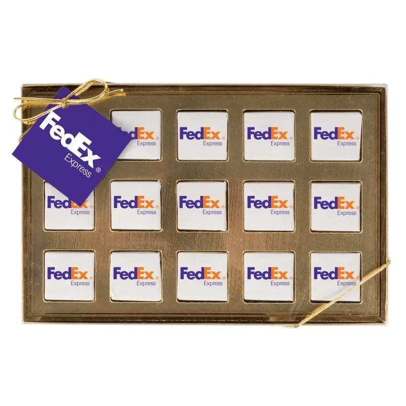 Fifteen Piece Chocolate Foiled Square Box