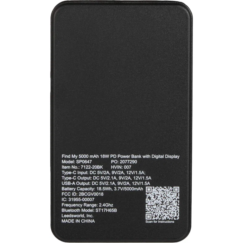 Find My 5,000 mAh 18W PD Power Bank with Digital Display — view 7