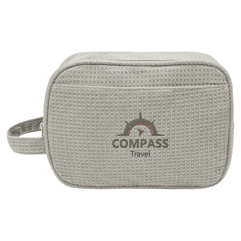 Finley rPET Waffle Knit Toiletry Bag — view 3