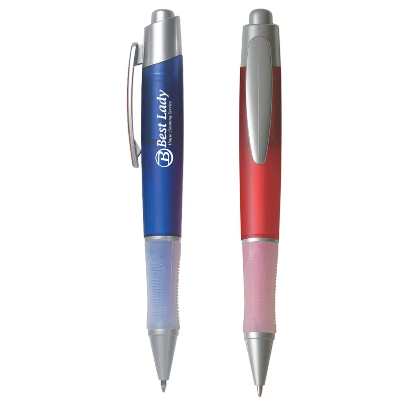 Full length of the pen laid flat on a surface