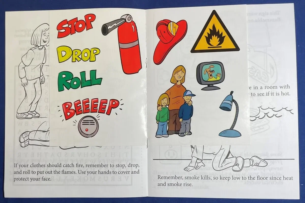 Fire Safety Sticker Book for Kids | Learn, Color & Play with Fire Safety Tips — view 2