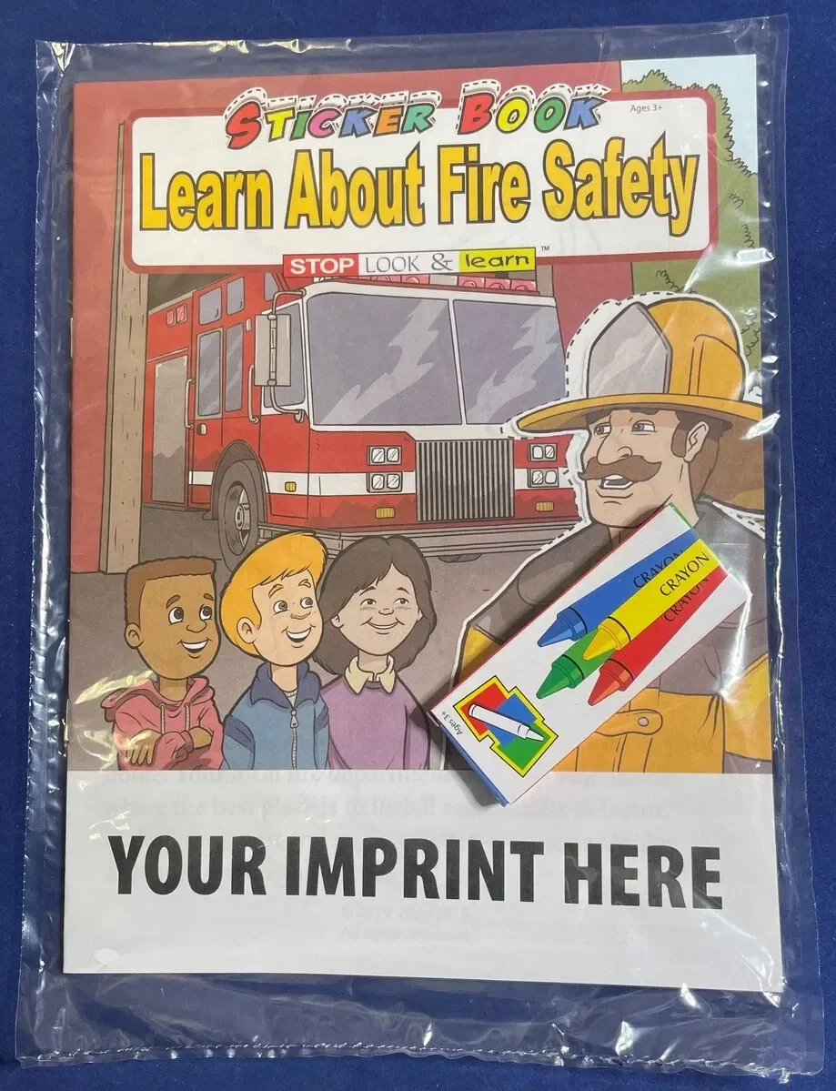 Fire Safety Sticker Book for Kids | Learn, Color & Play with Fire Safety Tips — view 3