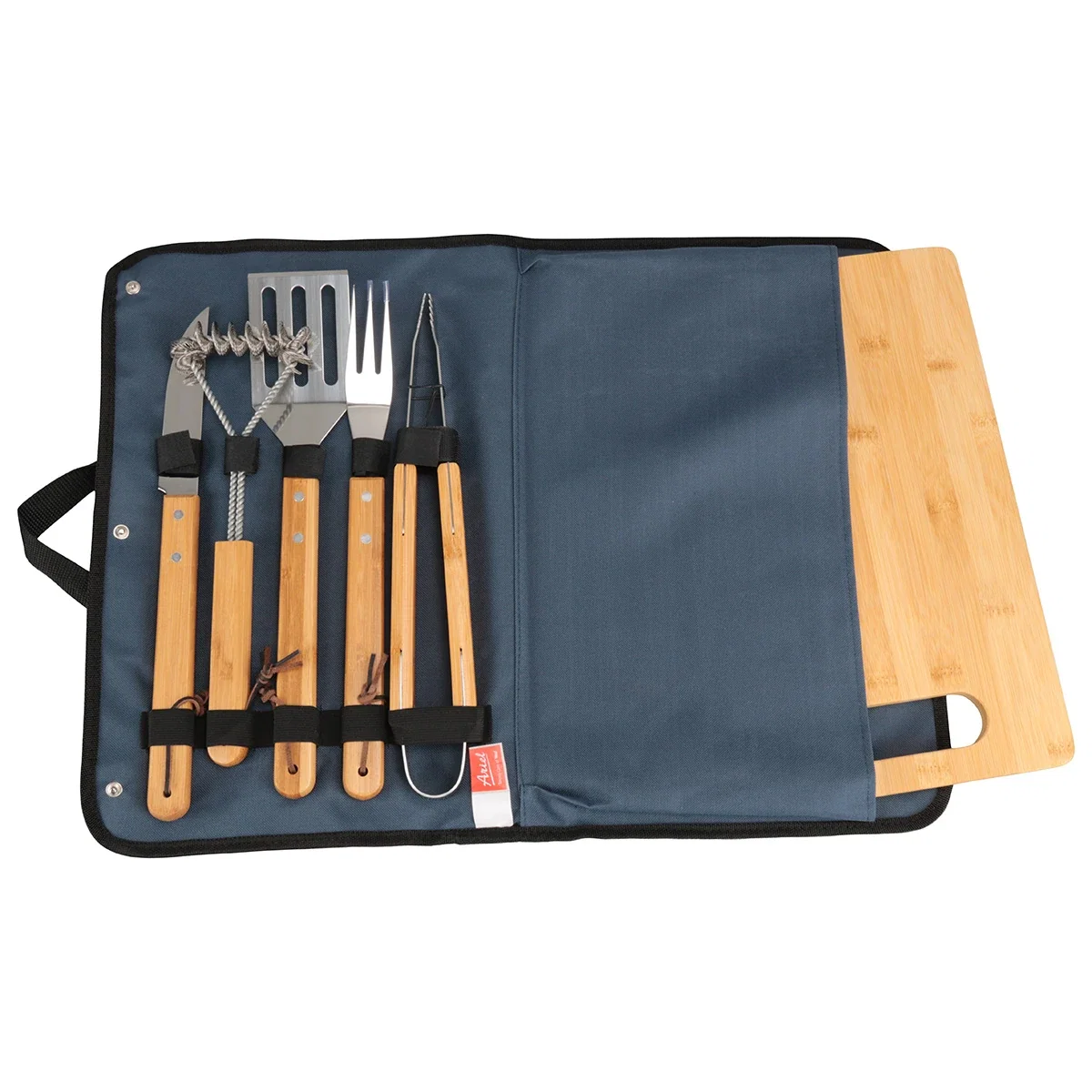 Firepit 5-Piece BBQ Set packed into its branded carrying case
