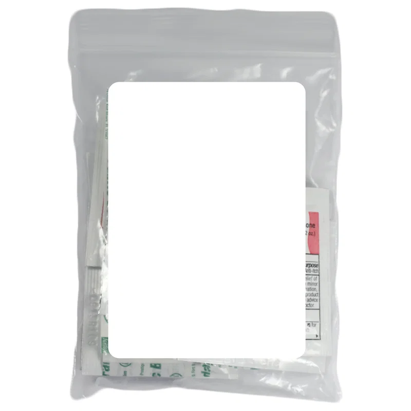 Flat travel pack of basic medical items for everyday carry