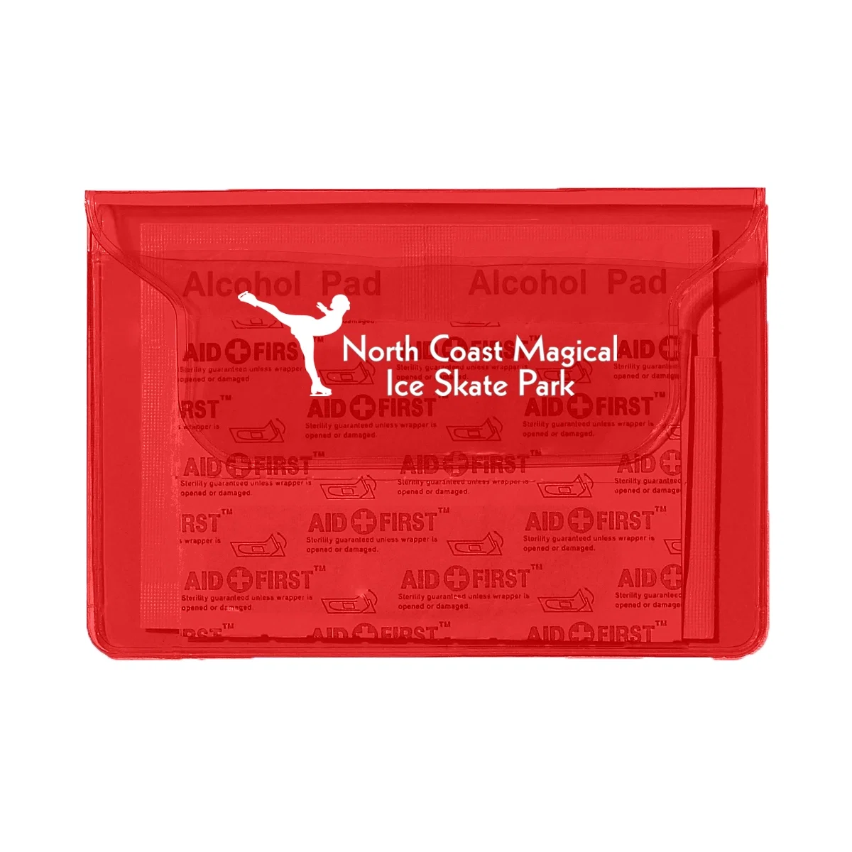 Pouch opened to reveal its contents