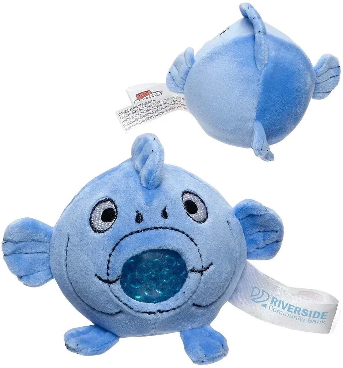 Stress Busters plush squeeze toy with custom logo, soft branded gel-bead sensory ball, style 8