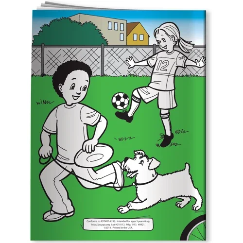Pack of 4 non-toxic Fun Pak crayons included with the Fitness is Fun coloring book