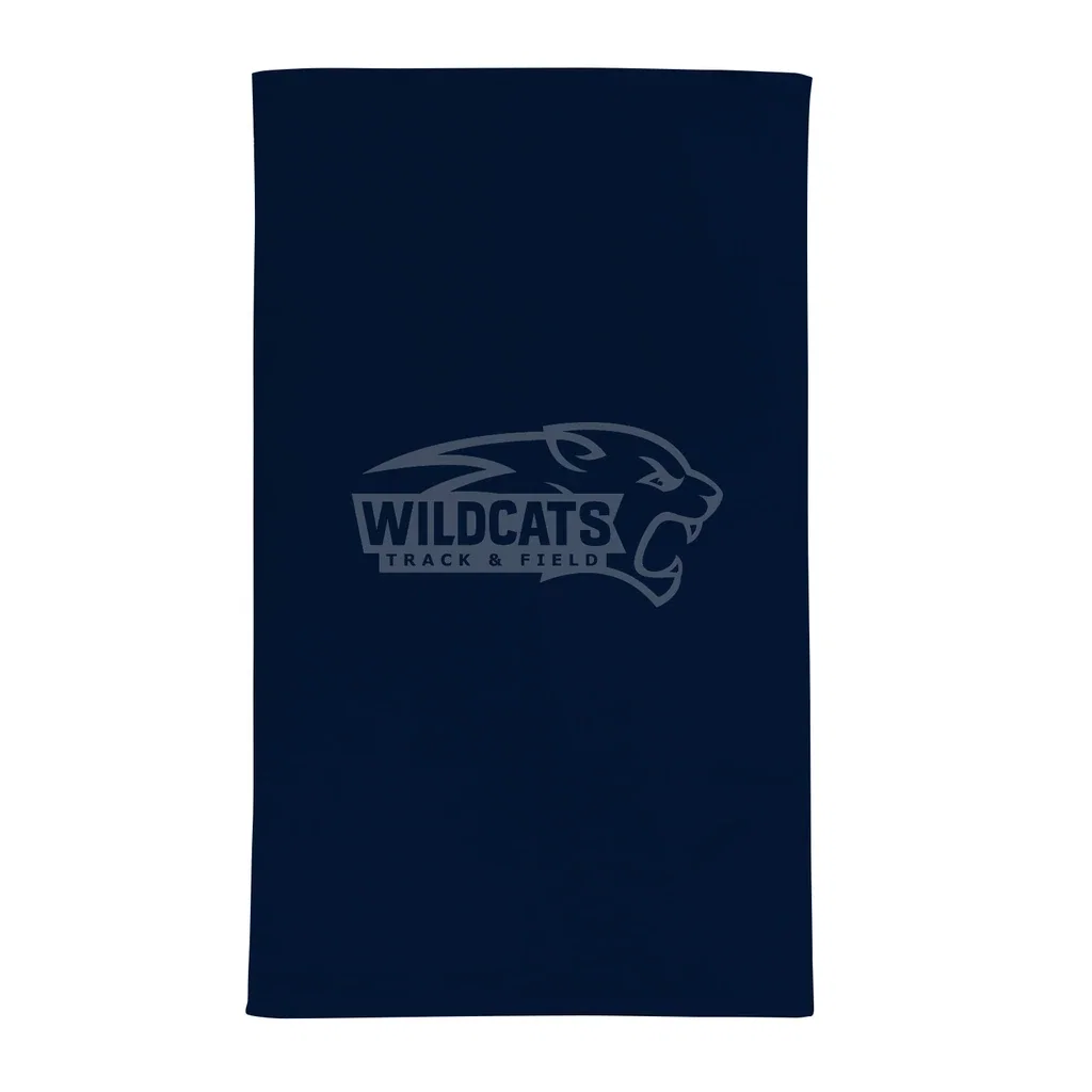 Color Performance Large Flat Hem Fitness Towel — Navy — view 4