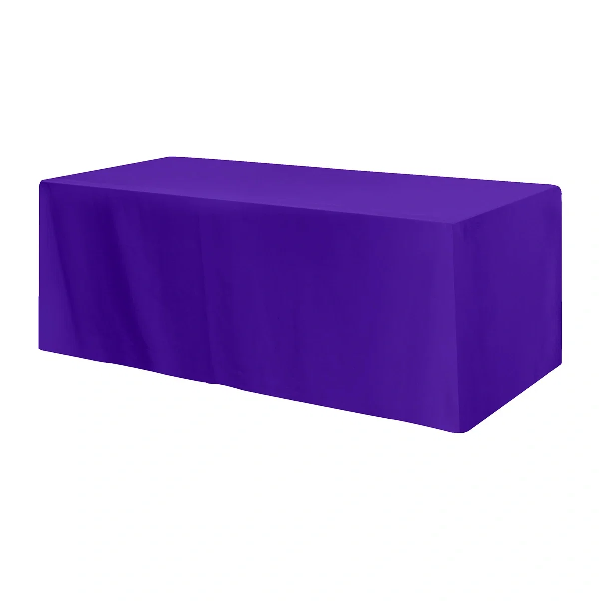 Fabric drape falling evenly down the front of the table