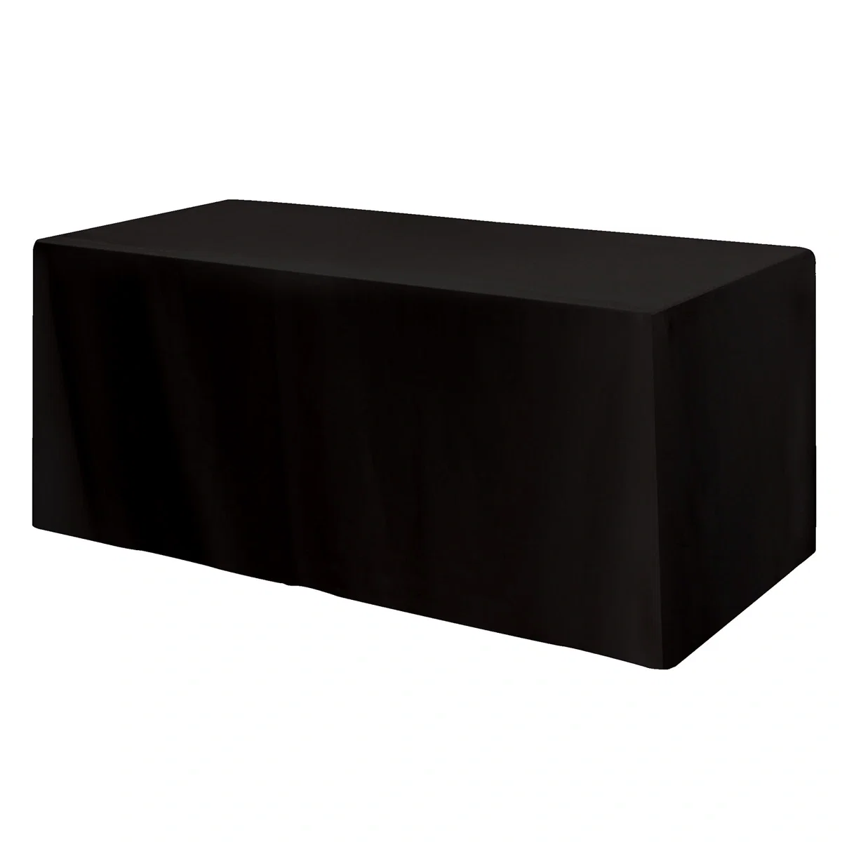 Fitted cover shown across the front of a rectangular table
