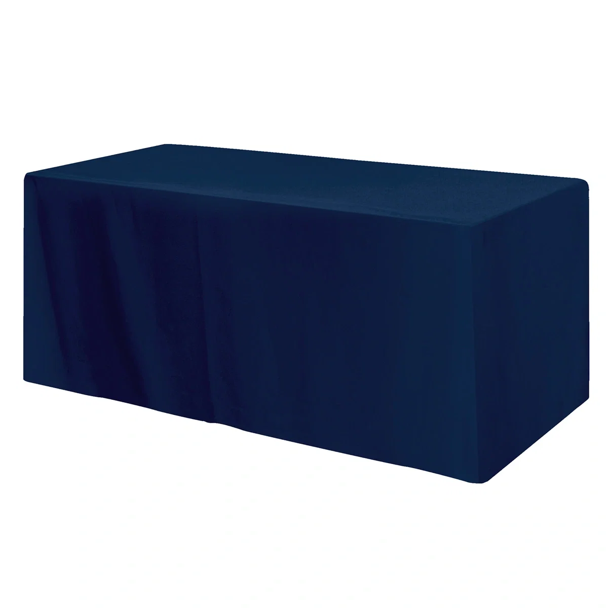 Hemmed lower edge of the cloth running along the table