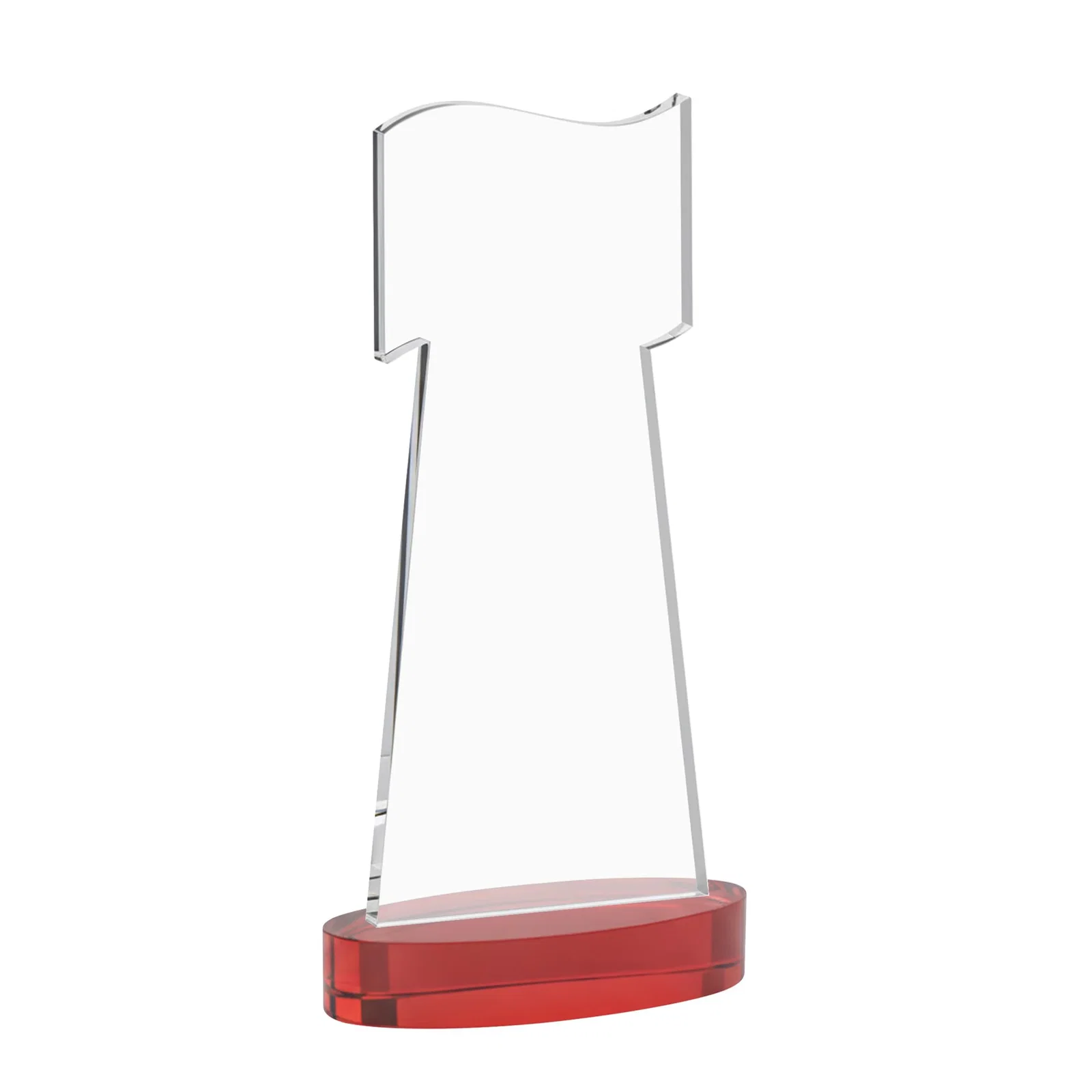 Custom Starfire Crystal Award with a Flag-Shaped Cutout, with your logo for dealer and partner awards