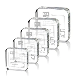 Optical Crystal Award Shaped like a Rounded App Icon