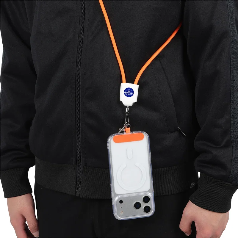Coiled view of the Flash 60W Charging Cable Phone Lanyard