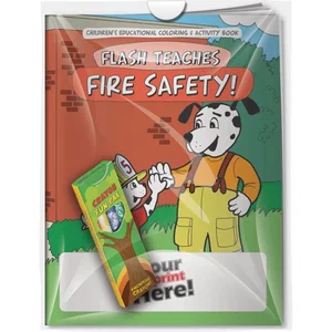 Flash Teaches Fire Safety! Coloring Book & Crayons Combo Pack