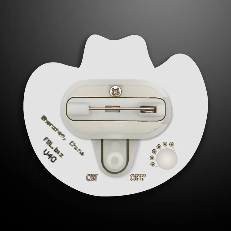 Flashing Cowboy Hat LED Lapel Pin — view 2