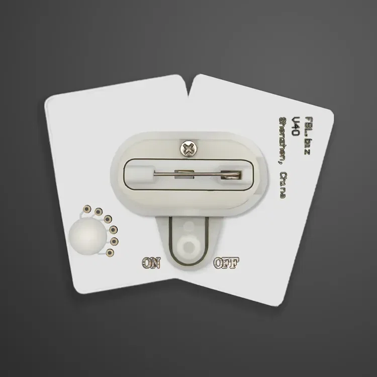 Flashing LED Black Jack Light Up Pins — view 3