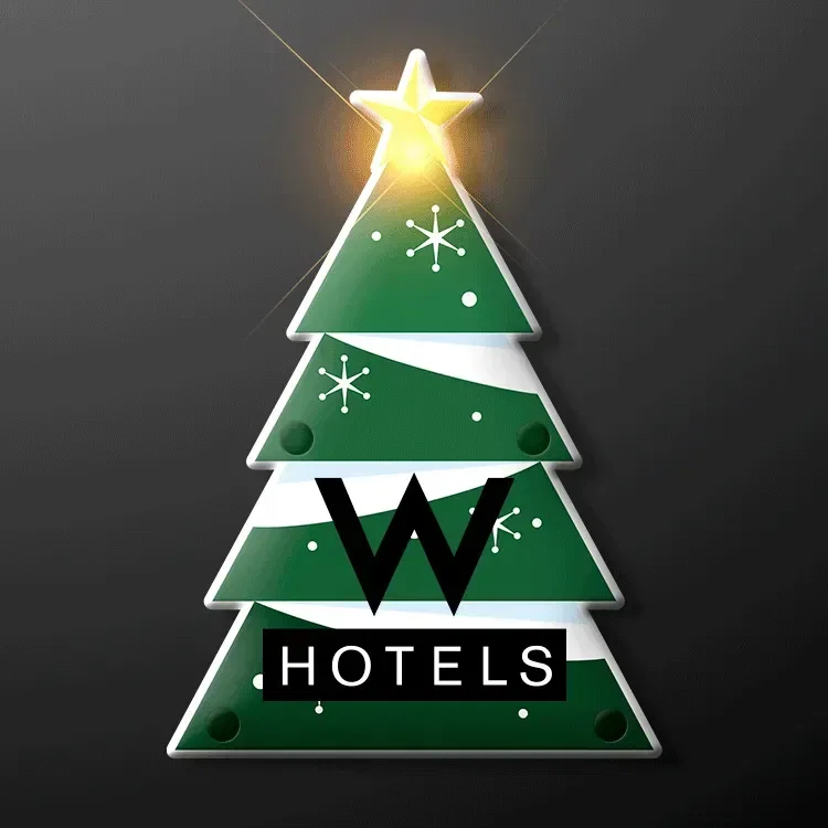 Flashing LED Christmas Tree Pin with Safety Attachment — view 2