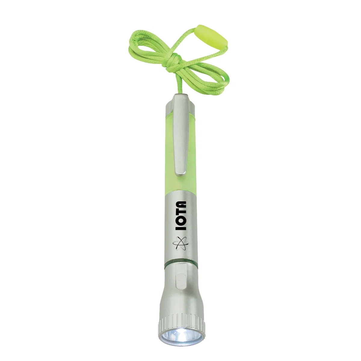 Pen tip glowing for writing in the dark