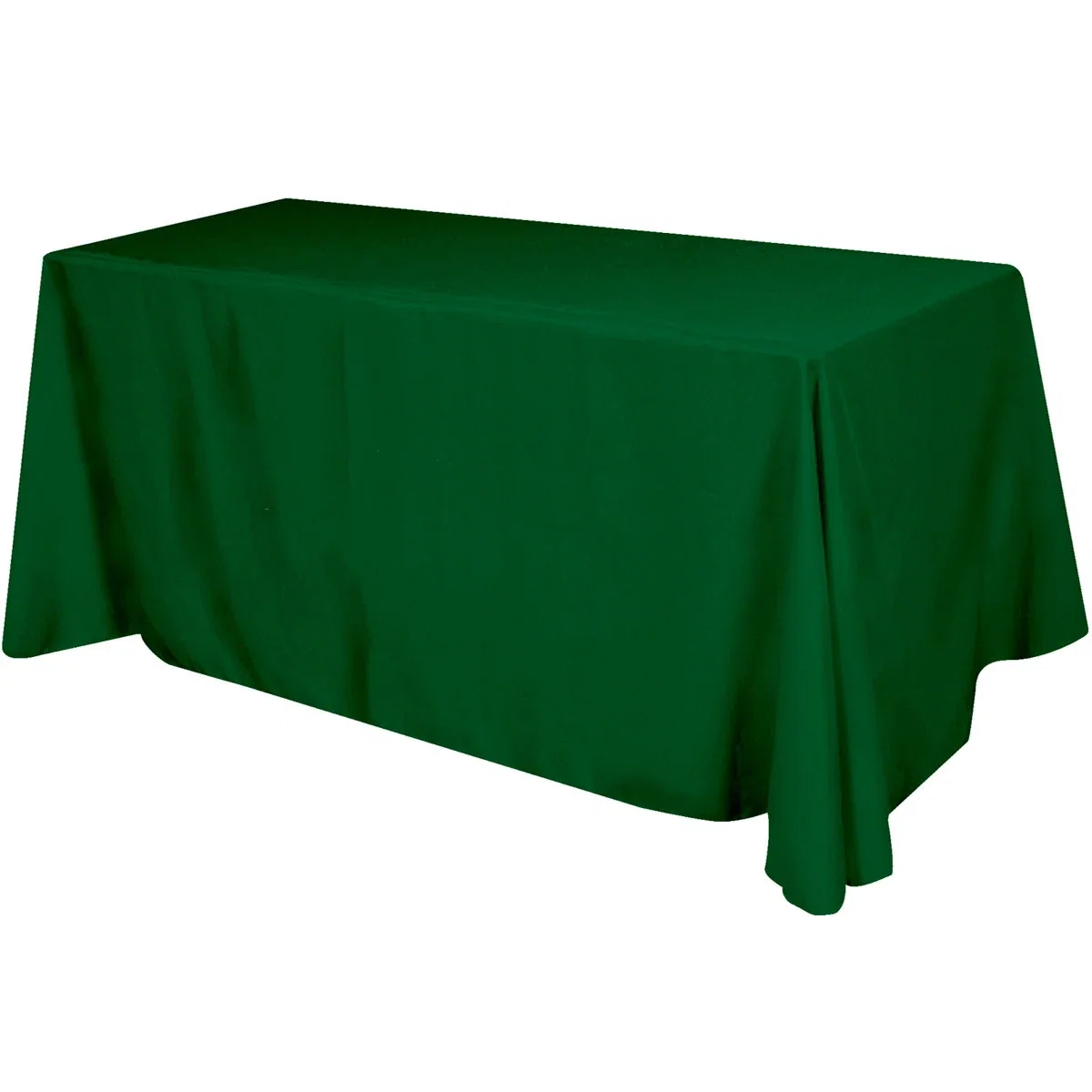 Flat 3-sided Table Cover - fits 6 foot standard table: Polyester — view 2