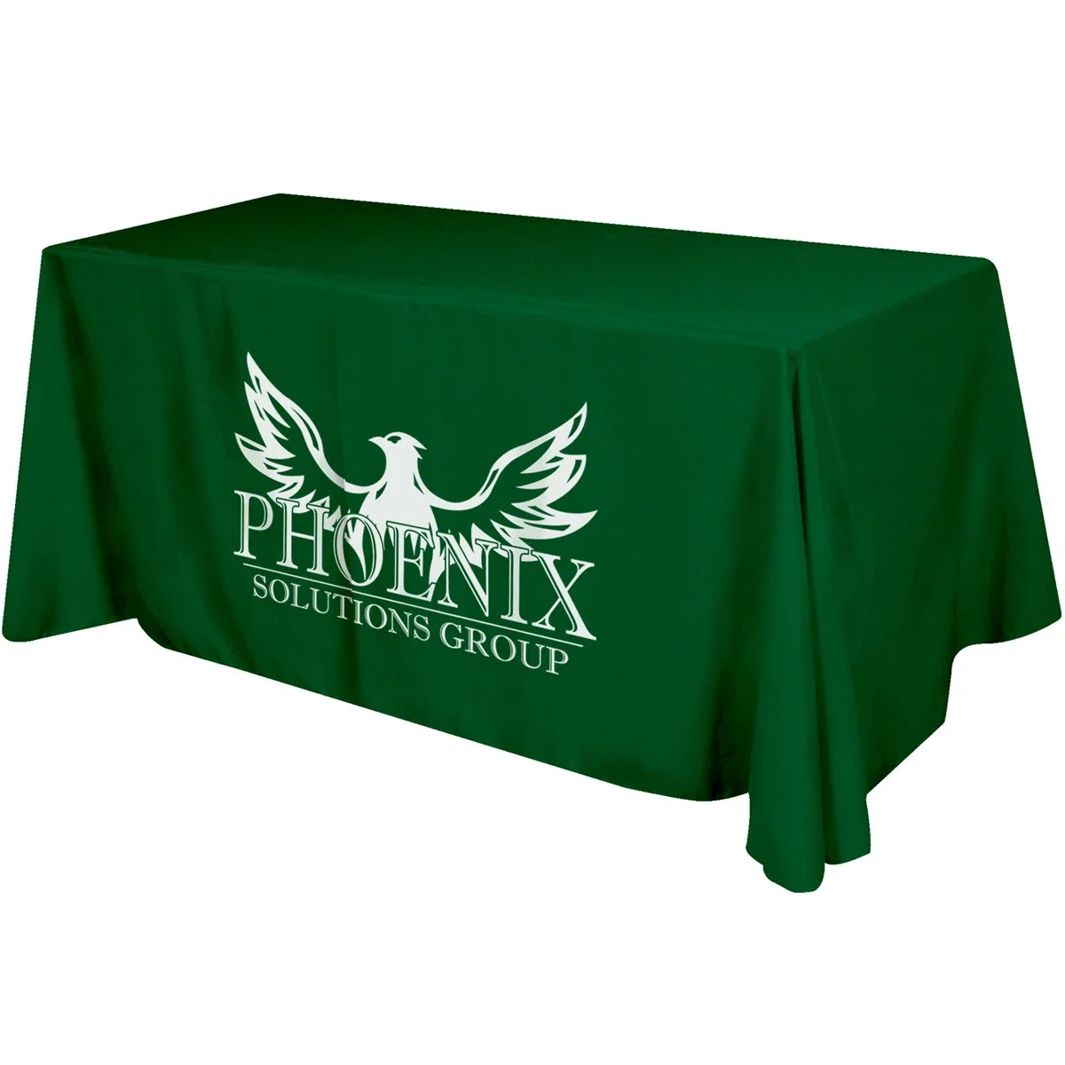 Flat 3-sided Table Cover - fits 6 foot standard table: Polyester — view 3