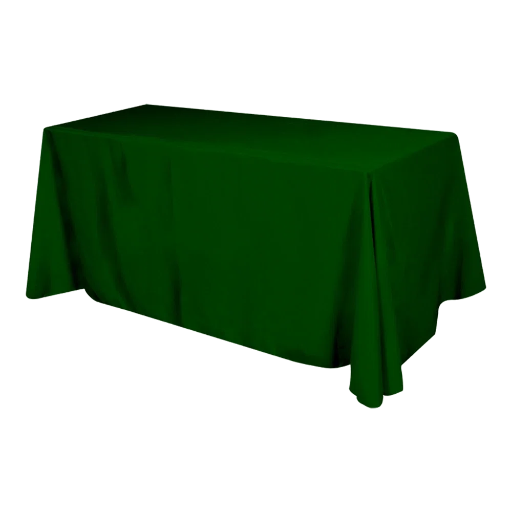 Flat 3-sided Table Cover - fits 6 foot standard table: Polyester — view 4