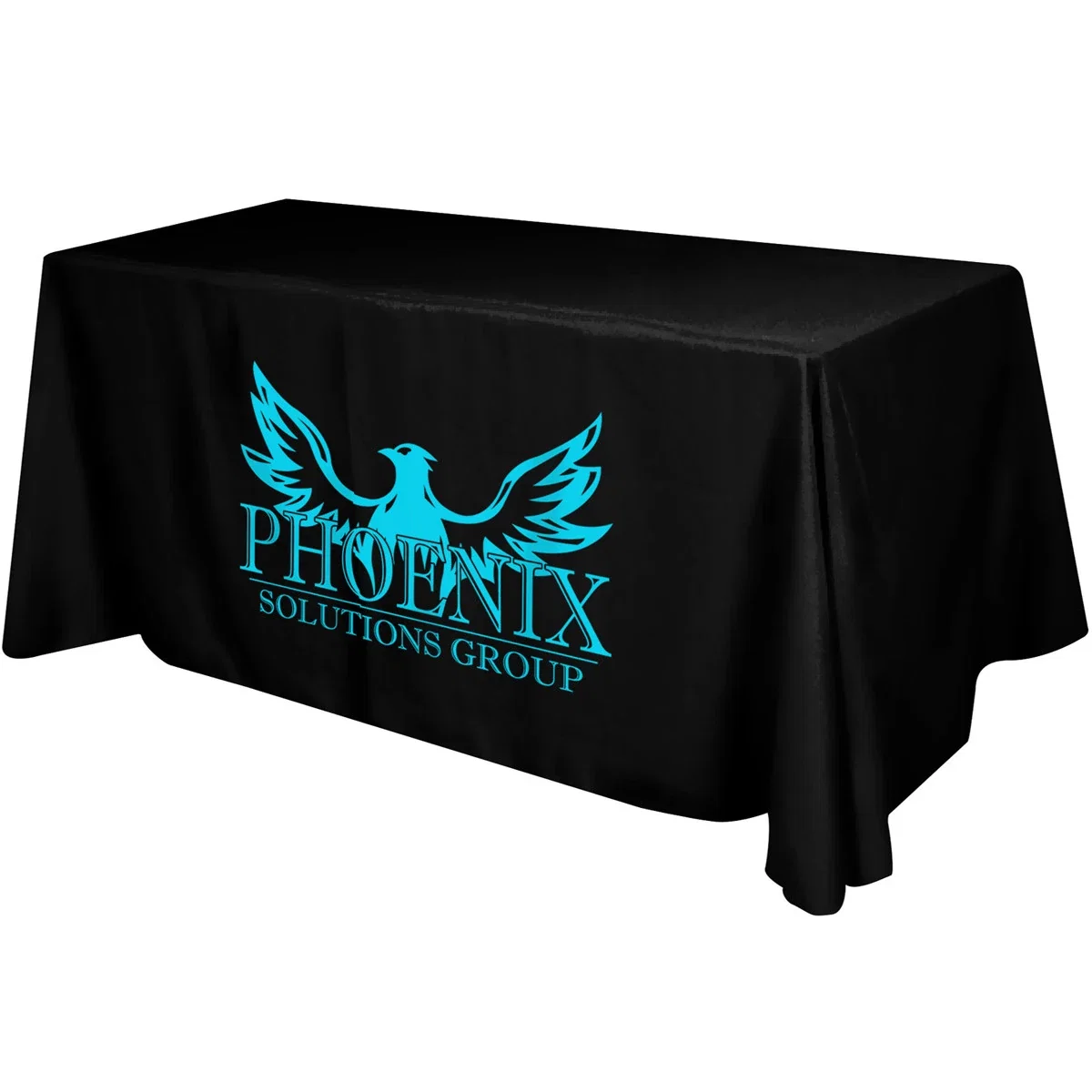 Flat 4-sided Table Cover - fits 6 foot standard table: Polyester — view 2