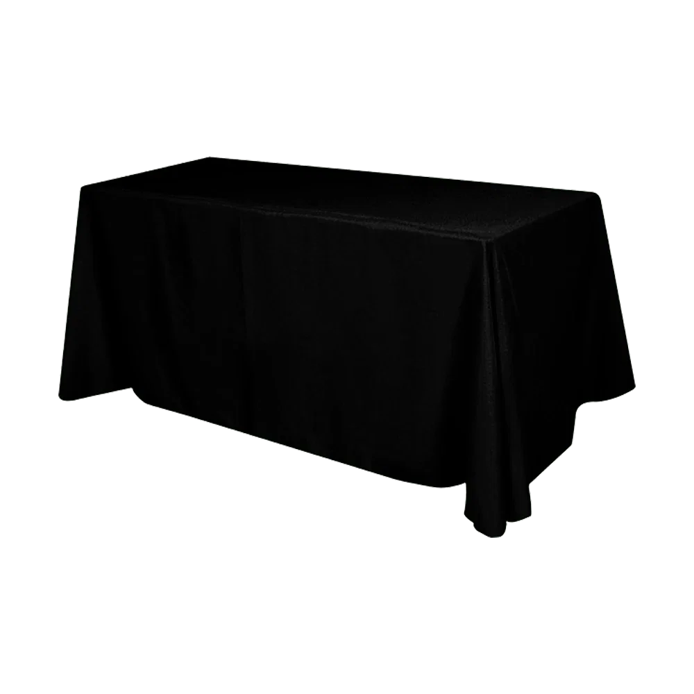 Flat 4-sided Table Cover - fits 6 foot standard table: Polyester — view 3