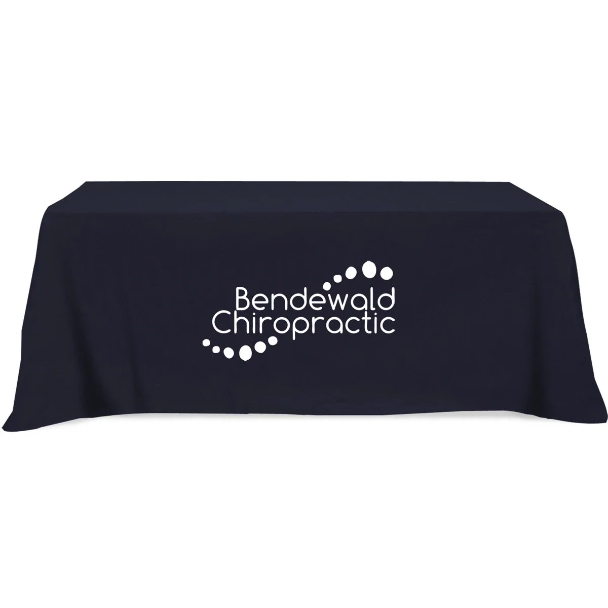 Flat 4-sided Table Cover - fits 8 foot standard table: Poly-Cotton — view 2