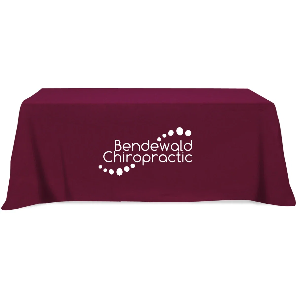 Flat 4-sided Table Cover - fits 8 foot standard table: Poly-Cotton — view 3