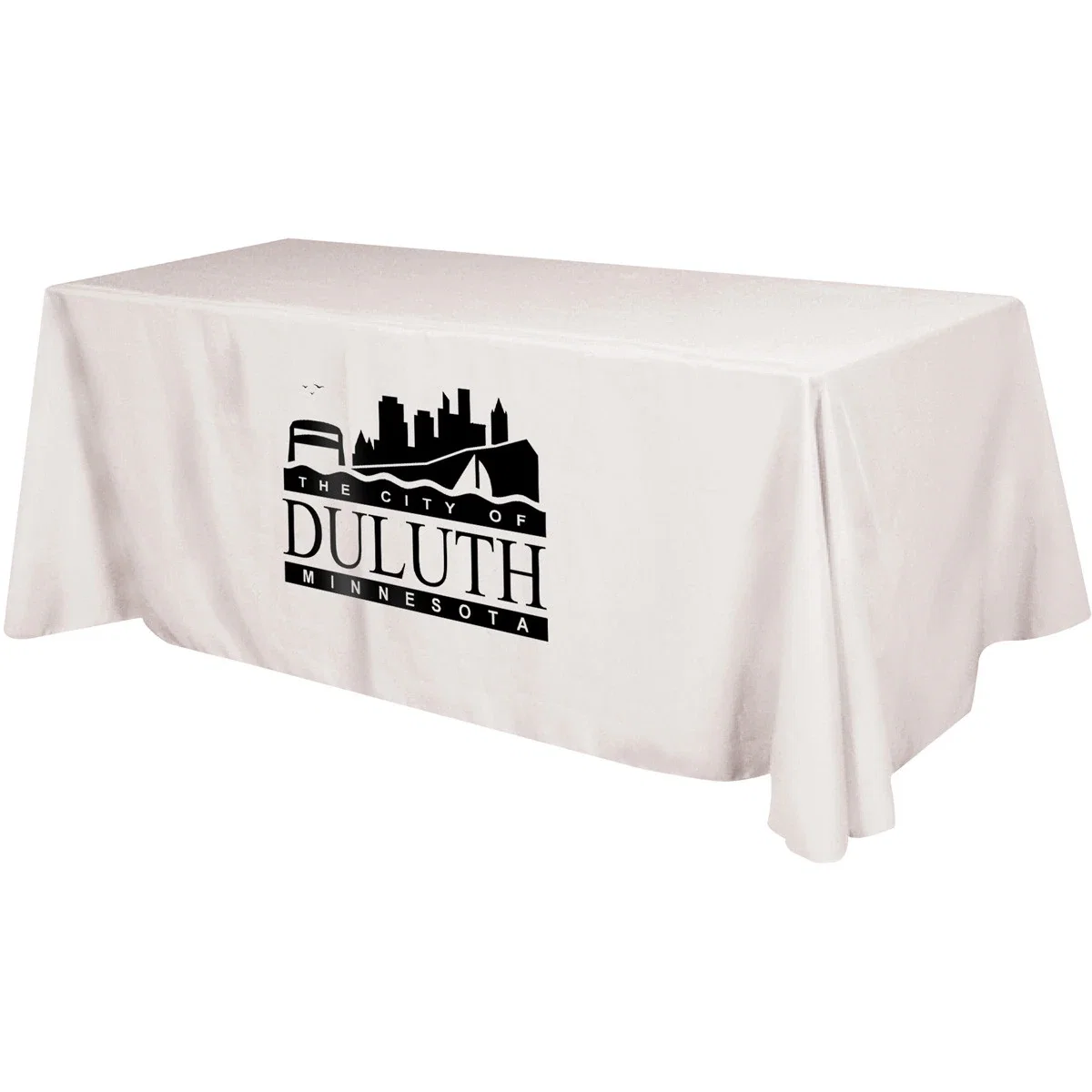 Flat 4-sided Table Cover - fits 8 foot standard table: Polyester — view 2