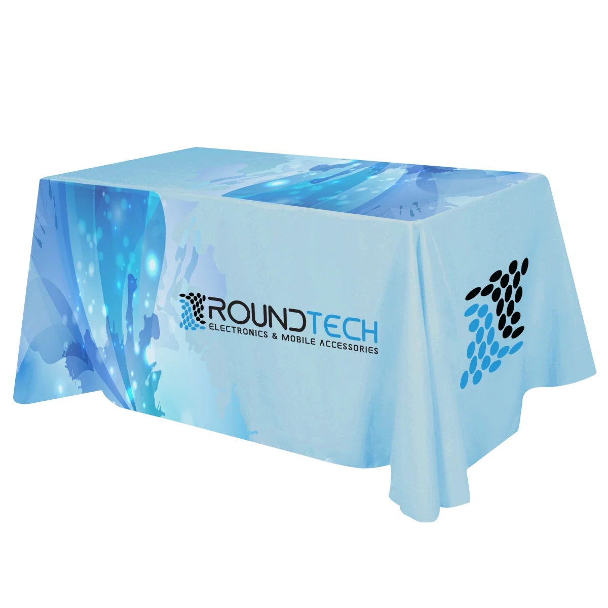 All-over printed table cover for events and exhibits