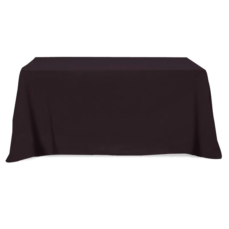Flat Poly/Cotton 4-sided Table Cover - fits 6' standard table — view 2