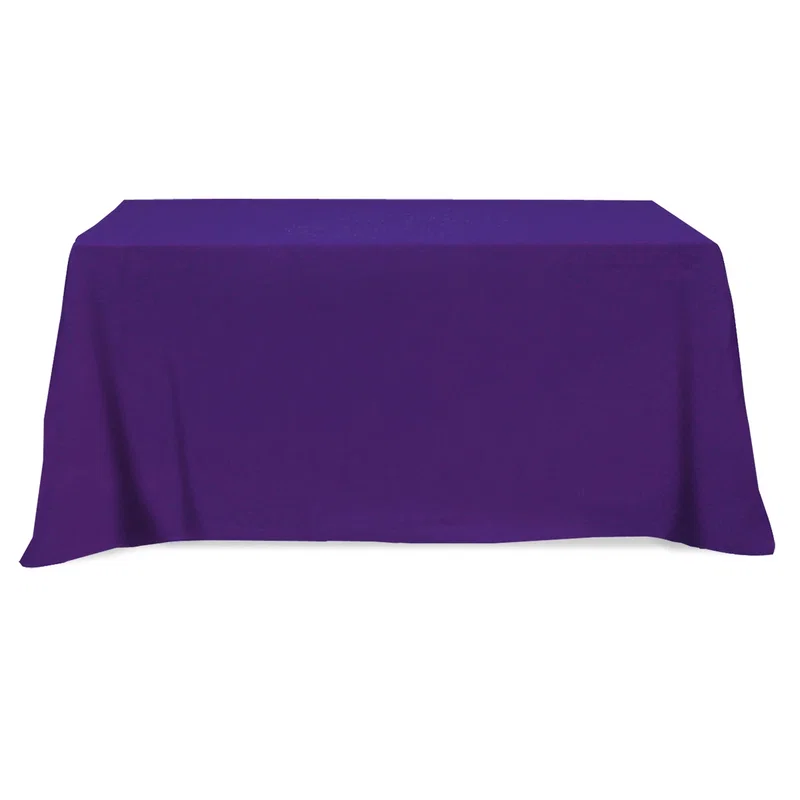 Flat Poly/Cotton 4-sided Table Cover - fits 6' standard table — view 7