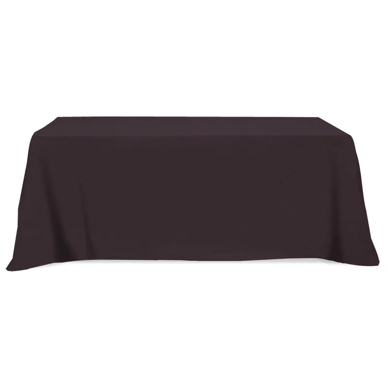 Flat Poly/Cotton 4-sided Table Cover - fits 8' standard table — view 5