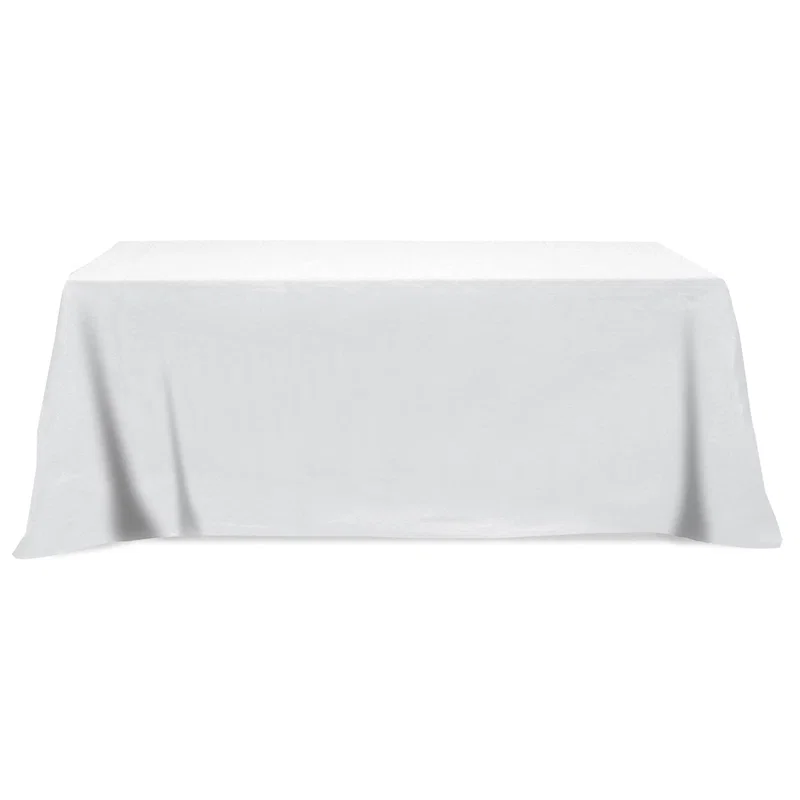 Flat Poly/Cotton 4-sided Table Cover - fits 8' standard table — view 6