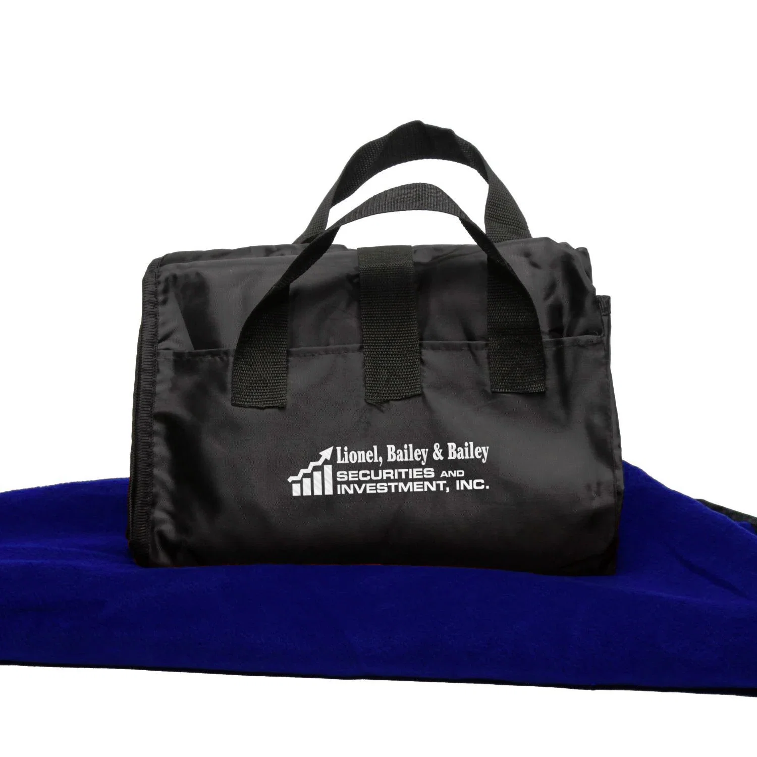 Fleece / Nylon Picnic Blanket — Navy Blue — view 2