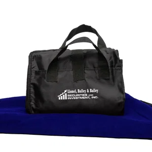 Fleece and Nylon Picnic Blanket, 50" x 60", Water-Resistant with Carry Strap, Embroidered