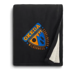 60" x 50" Fleece-Sherpa Blanket