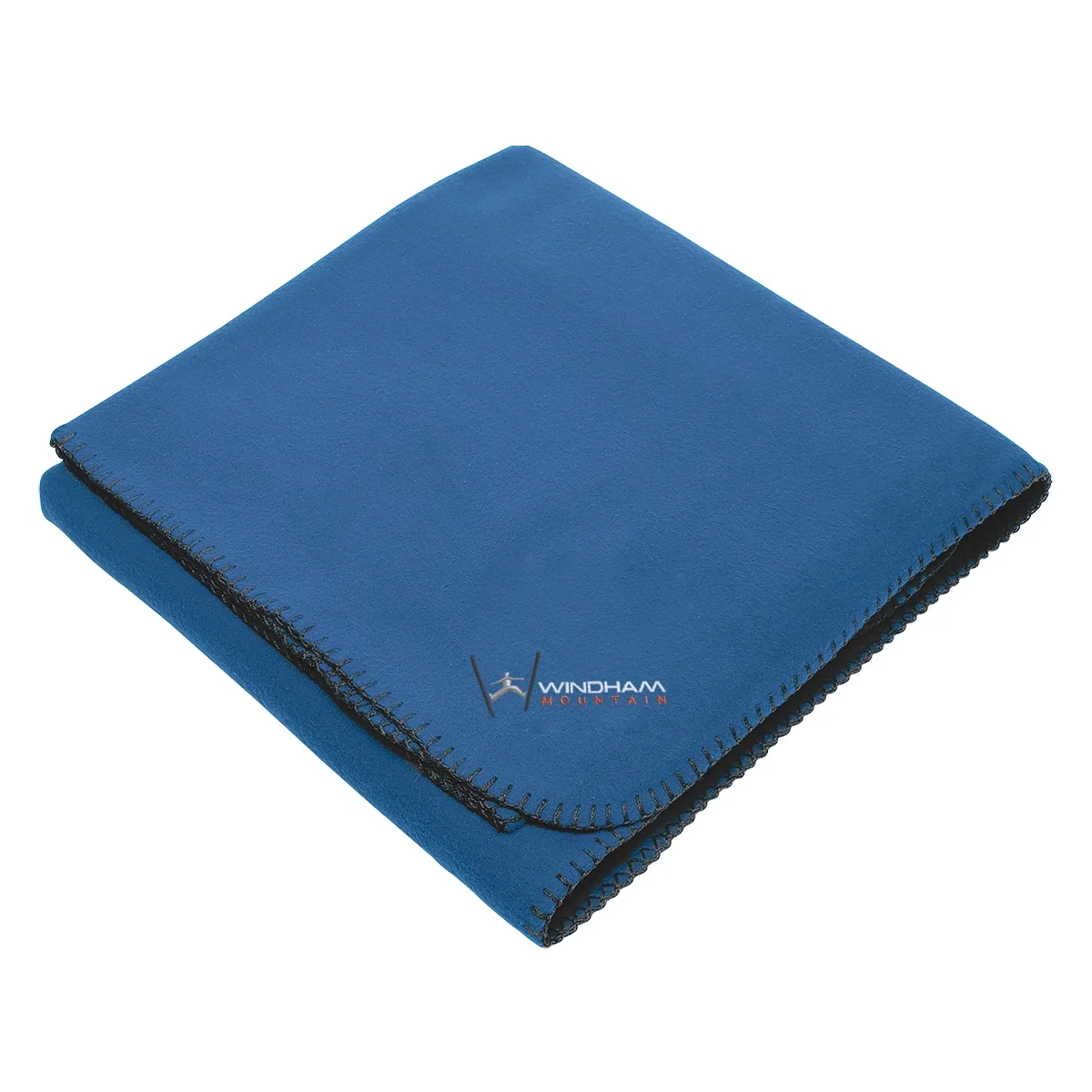 Fleece stadium blanket spread out to full size