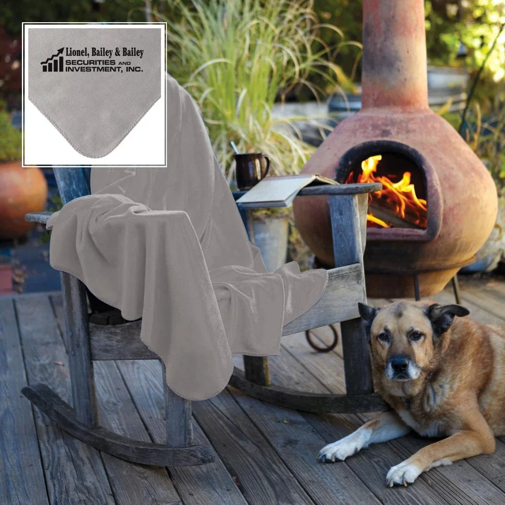 Fleece Throw — Gray — view 2