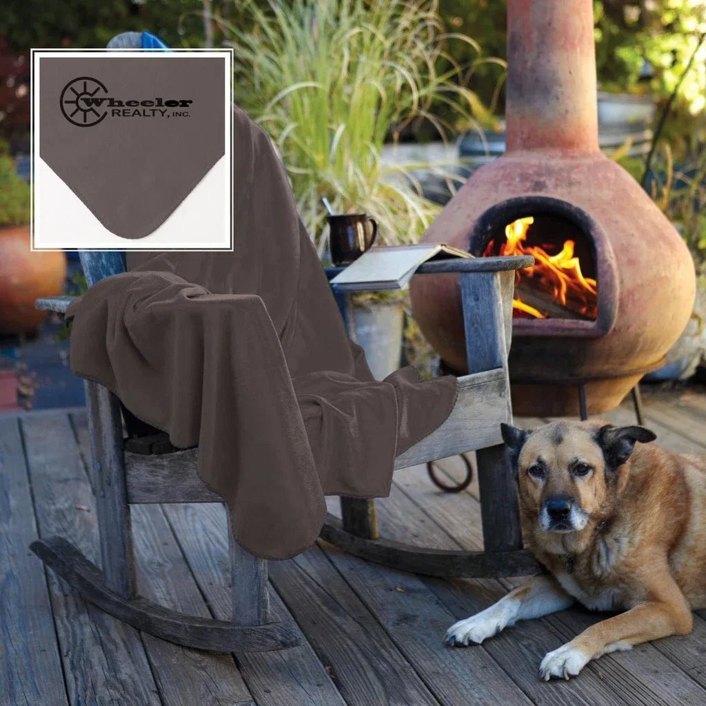 Fleece Throw — Dark Gray — view 3
