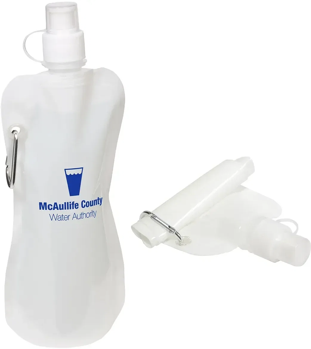 Branded Flex Foldable 16 oz bottle shown in a color option, custom giveaway